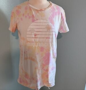 Billabong Tie-Dye T-Shirt - Pink and Orange